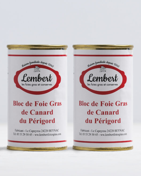 Bloc de foie gras de canard du Périgord - bocal de 180g