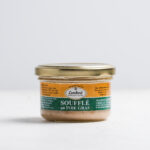 Soufflé au foie gras en bocal en verre entrée artisanale légère et raffinée du Périgord