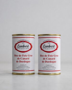 Lot de deux blocs de foie gras de canard de Dordogne boite de 180g
