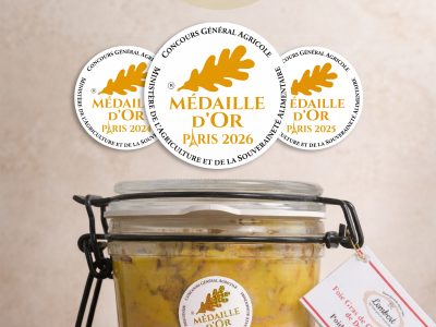 Foie gras médaillé en Dordogne : foie gras de canard entier stérilisé médaille d’or 3 années consécutives